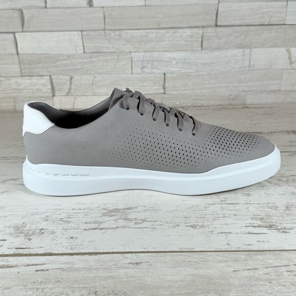 Cole Haan Men's 8M GrandPrø Rally Laser Cut Nubuck Sneakers Ironstone Gray NEW - Picture 7 of 11